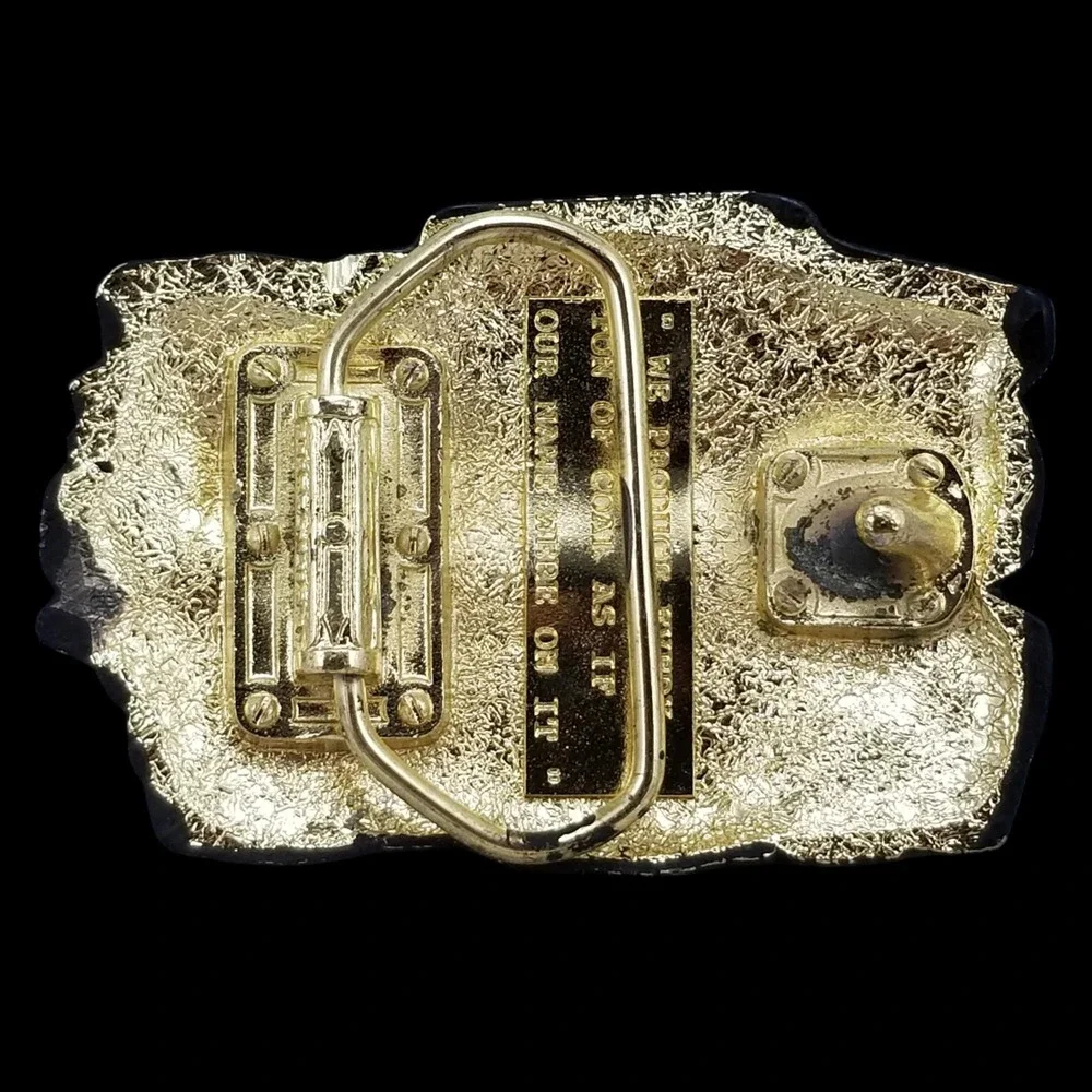 Vintage AMAX Coal Company Brass Belt Buckle -‎ Collectible USA Made